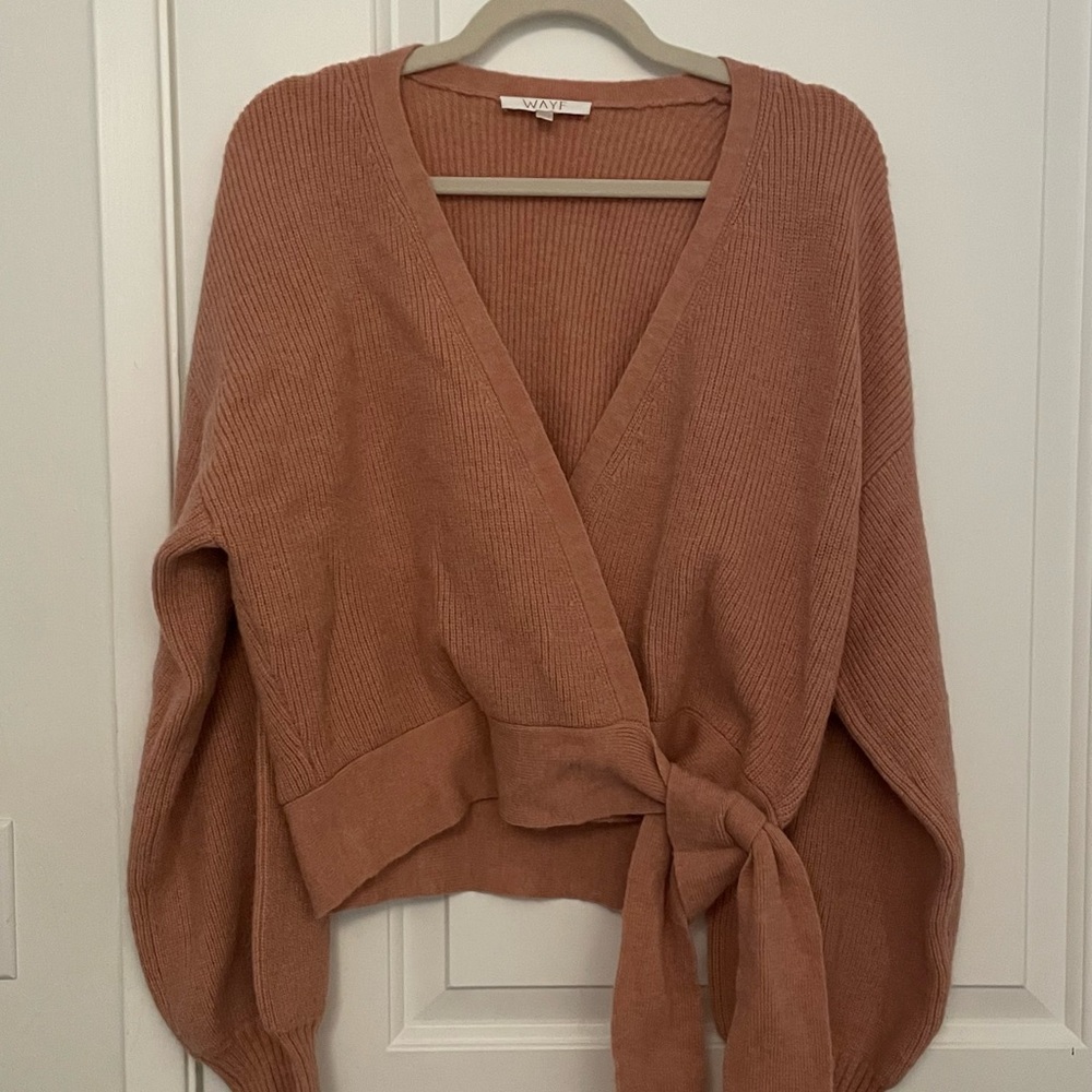 Wayf Pink Wrap Cardigan